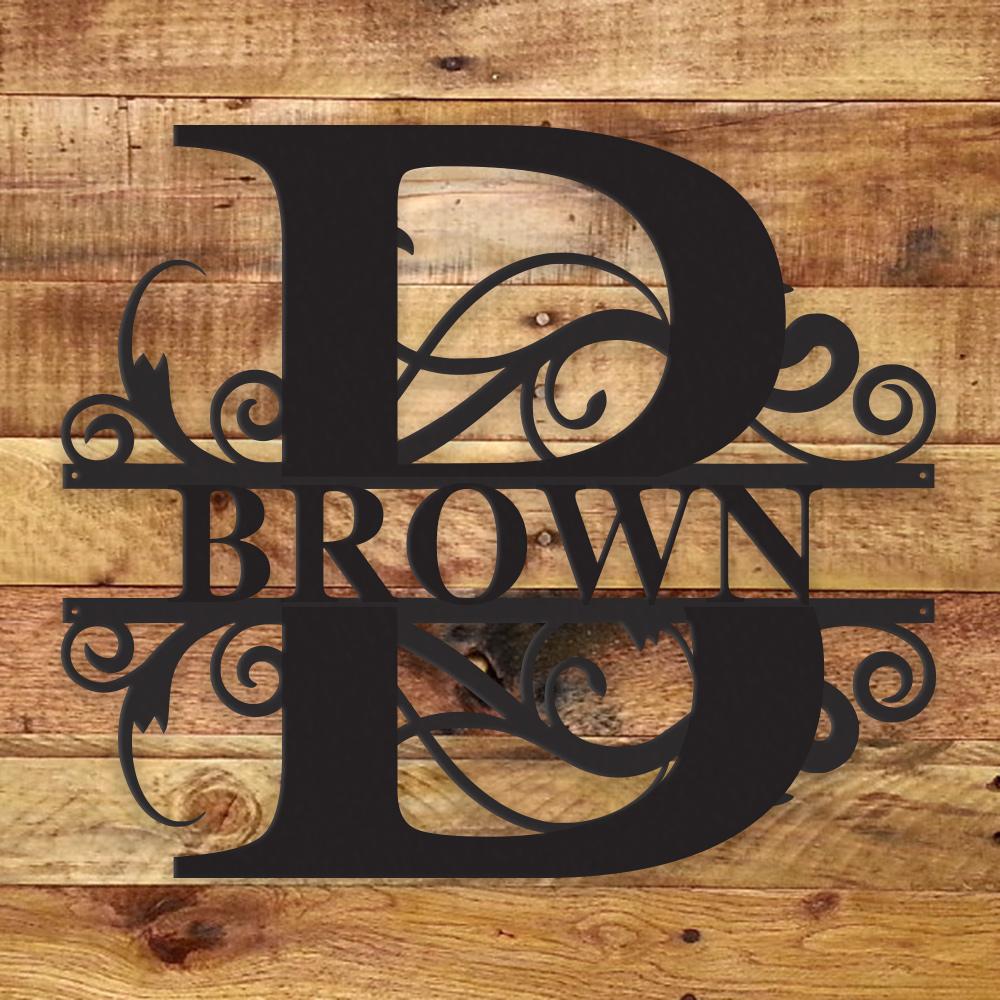 Fancy Monogram - Metal Wall Art/Decor - Shopping Warriors