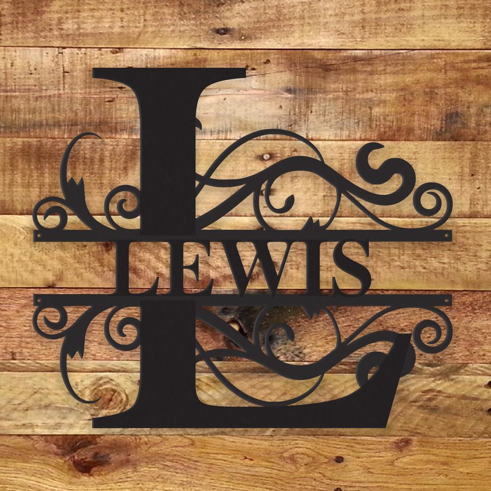 Fancy Monogram - Metal Wall Art/Decor - Shopping Warriors
