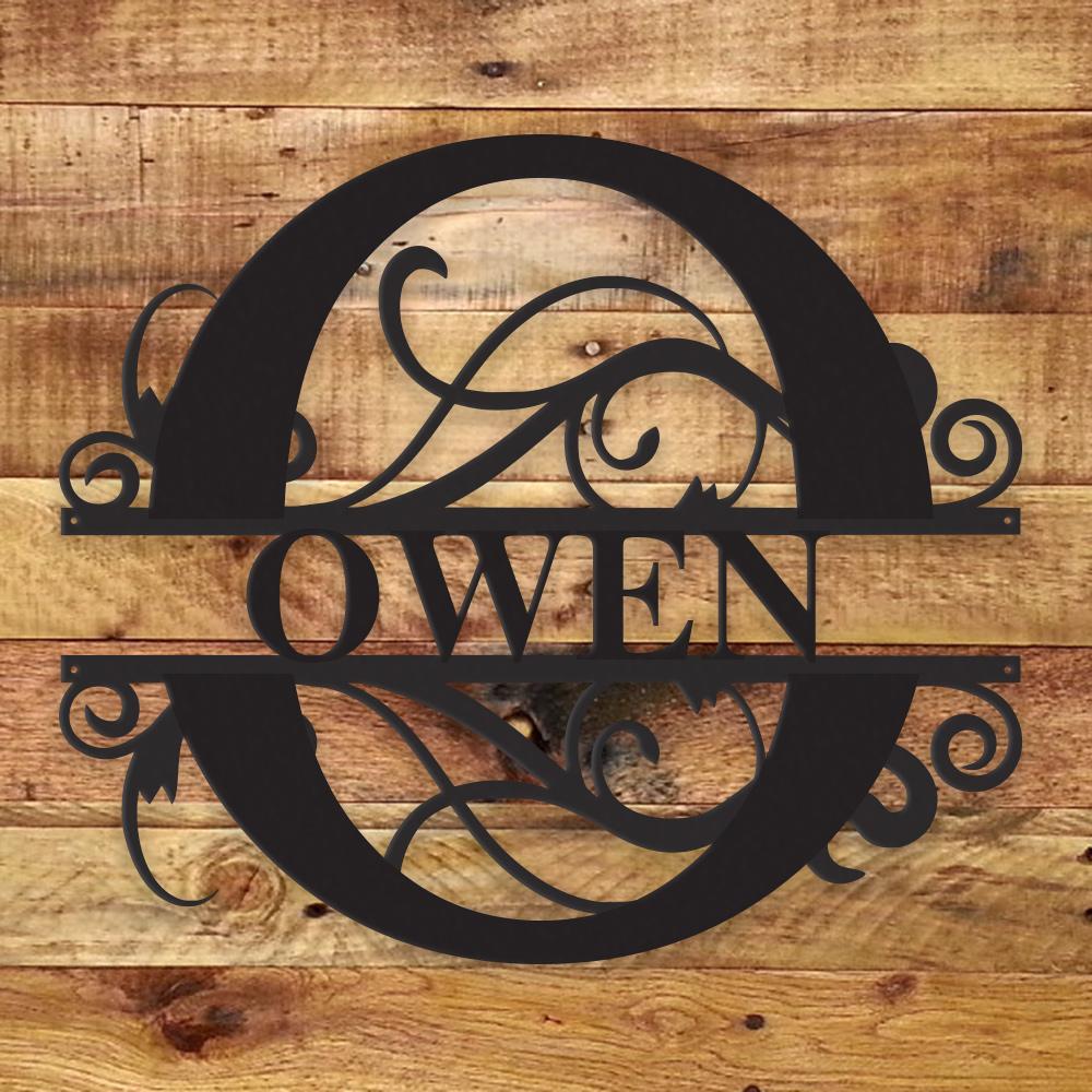 Fancy Monogram - Metal Wall Art/Decor - Shopping Warriors