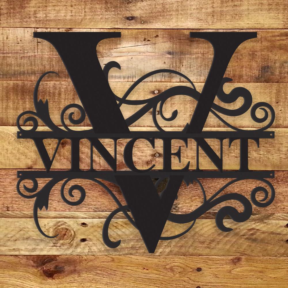 Fancy Monogram - Metal Wall Art/Decor - Shopping Warriors