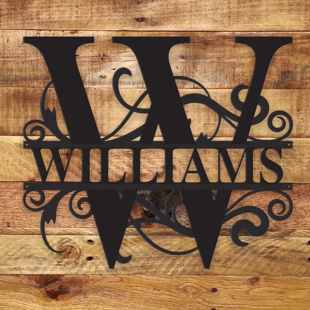 Fancy Monogram - Metal Wall Art/Decor - Shopping Warriors