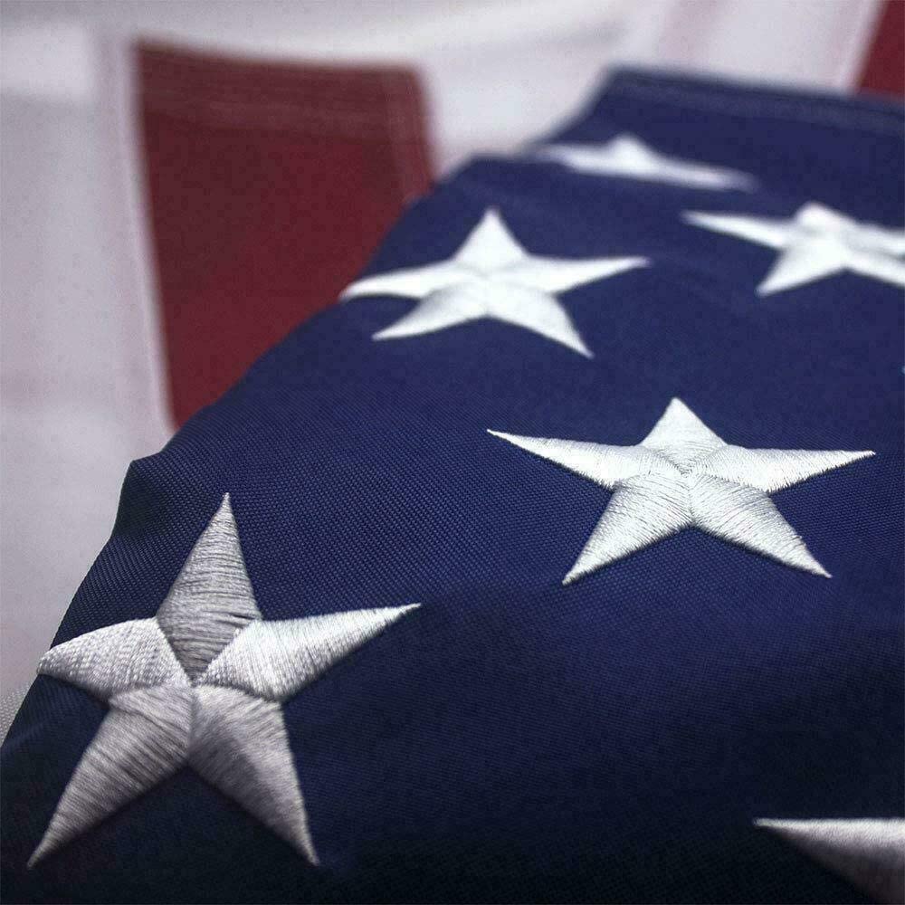 American Flag Outdoor Heavy Duty Embroidered Stars USA Flag - Shopping Warriors