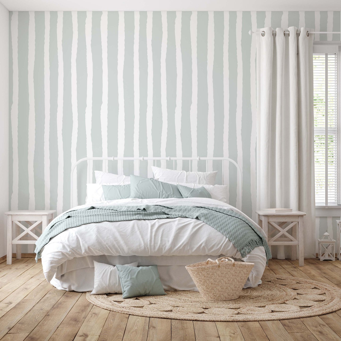 Striped Mint Wallpaper