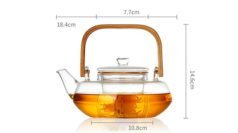 Bamboo & Glass Tea Kettle - Shopping Warriors