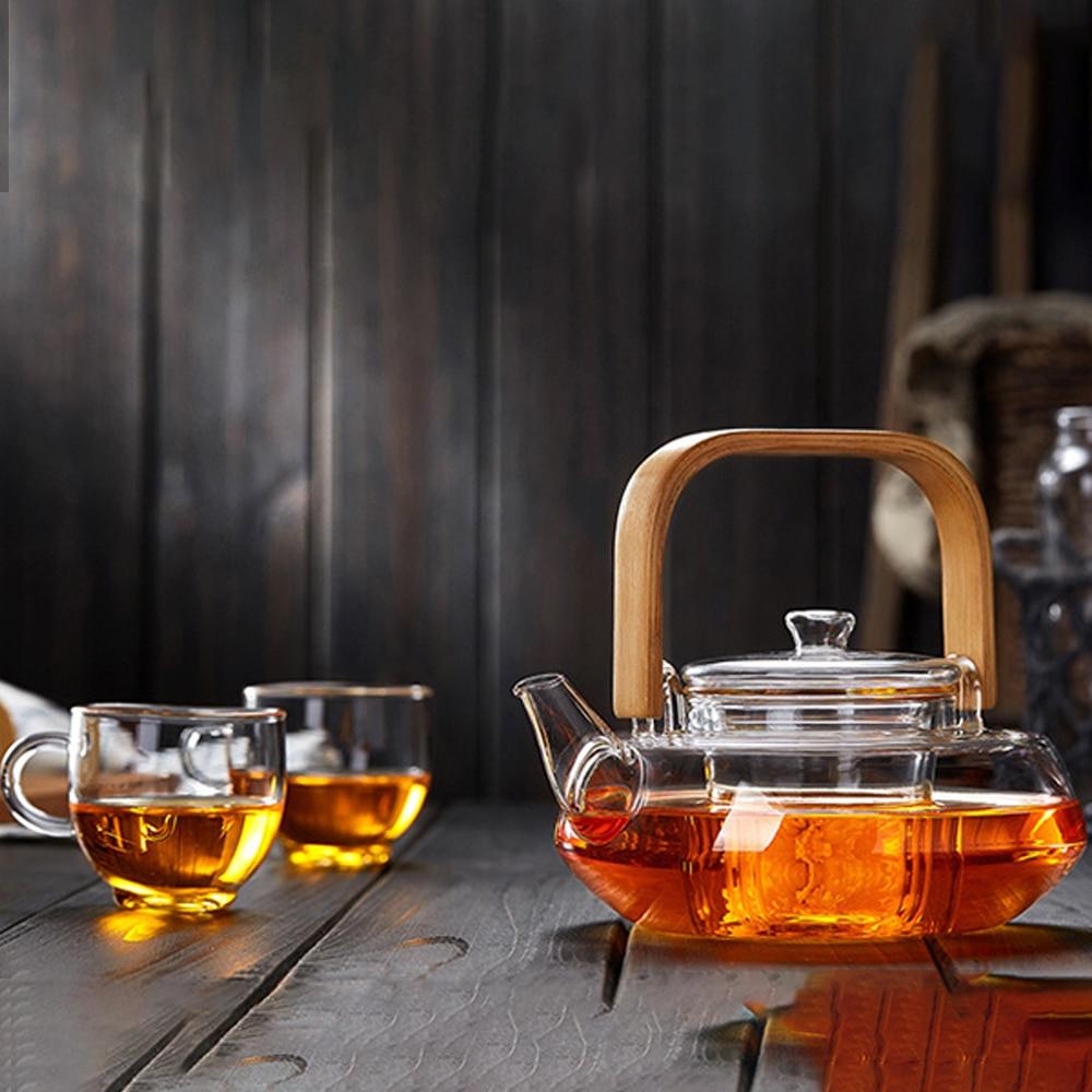 Bamboo & Glass Tea Kettle - Shopping Warriors