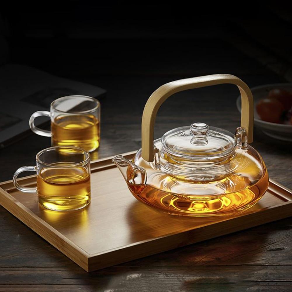 Bamboo & Glass Tea Kettle - Shopping Warriors