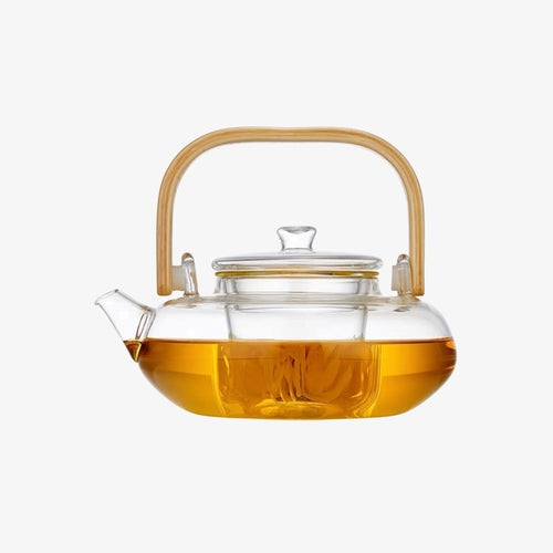 Bamboo & Glass Tea Kettle - Shopping Warriors