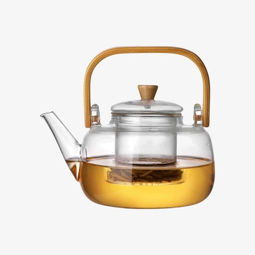 Bamboo & Glass Tea Kettle - Shopping Warriors