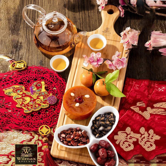 18 X 4.75 inch Bamboo Tray For Appetizers, Barbecue, Burger Online