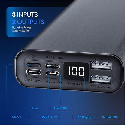Portable Charger Real Capacity 20000mAh Power Bank with Smart IQ - Shopping Warriors