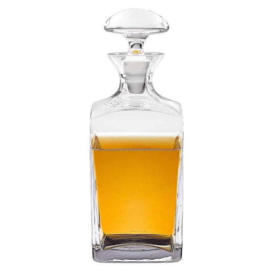 Mouth Blown European Crystal Scotch or Whiskey Decanter 34 oz - Shopping Warriors