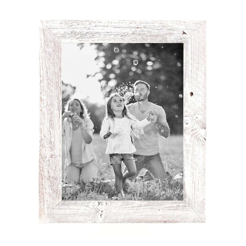 10x10 Rustic White washed Picture Frame with Plexiglass Holder