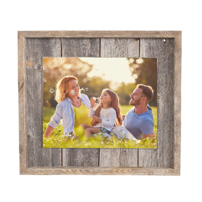 11inchesx14inches Rustic Weathered Gray Picture Frame with Plexiglass