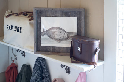 11inchesx14inches Rustic Weathered Gray Picture Frame with Plexiglass