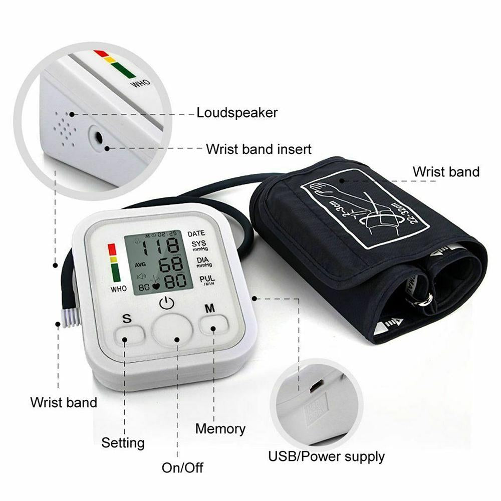 Arm Automatic Blood Pressure Monitor Measuring Arterial Pressure - Shopping Warriors