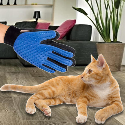 Pet Grooming Gloves Dog Brush Mitts Deshedding Hair Removal Massage - Shopping Warriors