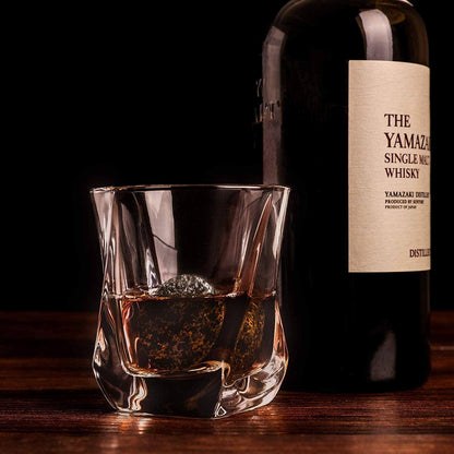 Whiskey Chilling Stones Gift Set With 2 Twist Crystal Glasses - Shopping Warriors