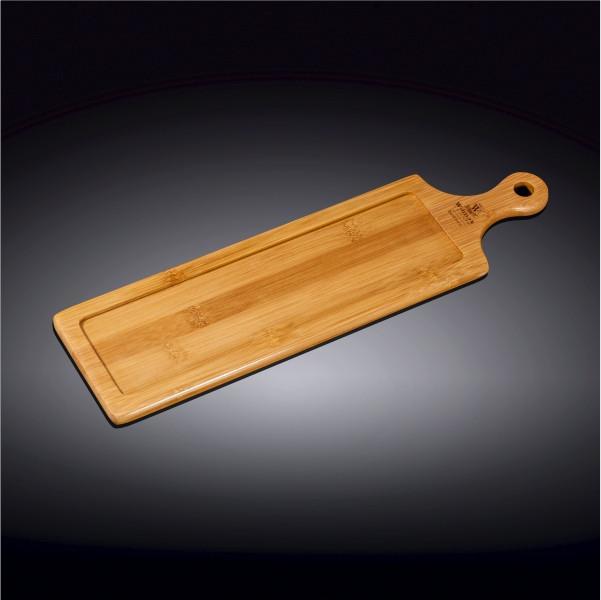 15.5" inch X 4.5" inch Bamboo Tray For Appetizers, Barbecue & Burgers