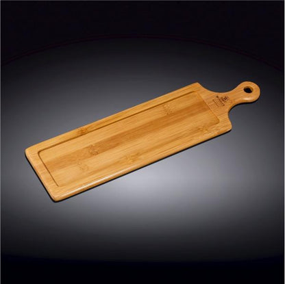 15.5" inch X 4.5" inch Bamboo Tray For Appetizers, Barbecue & Burgers