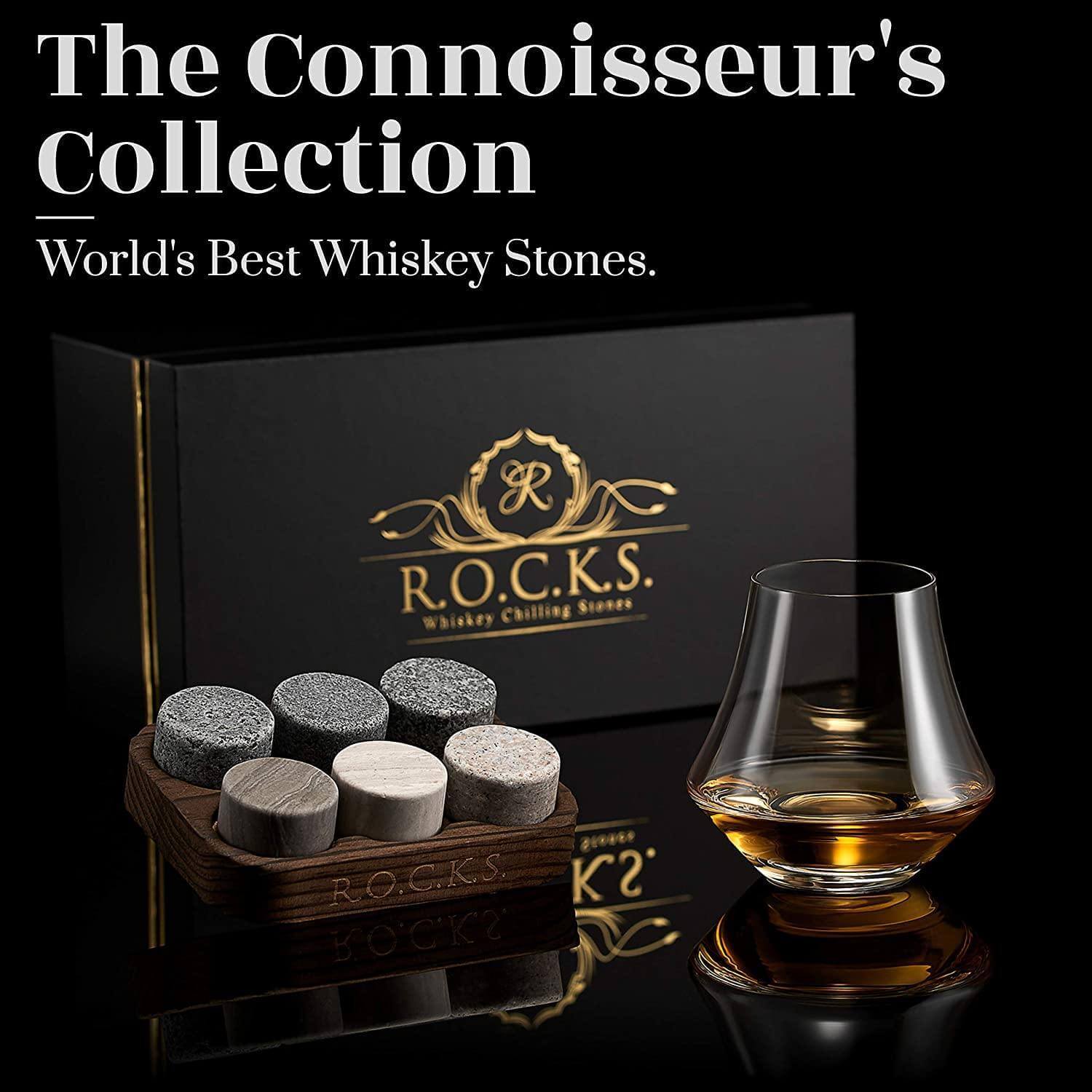 Whiskey Stones & Crystal Nosing Tasting Glass Gift Set - Shopping Warriors