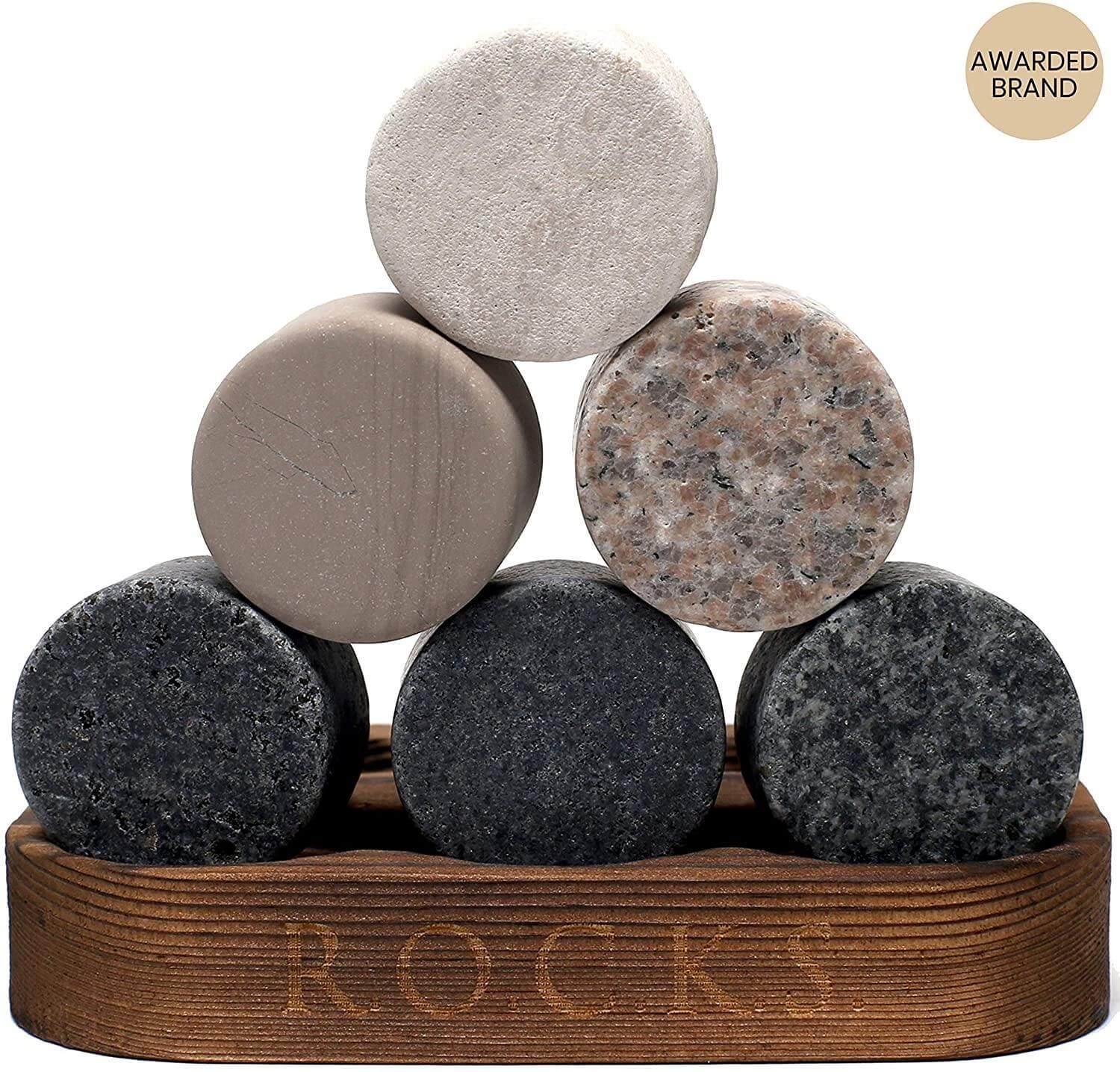 Whiskey Chilling Stones Gift Set With 2 Twist Crystal Glasses - Shopping Warriors