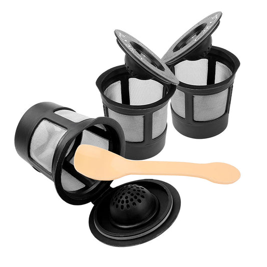 3pcs Reusable Coffee Filter Pod with Spoon - Shopping Warriors