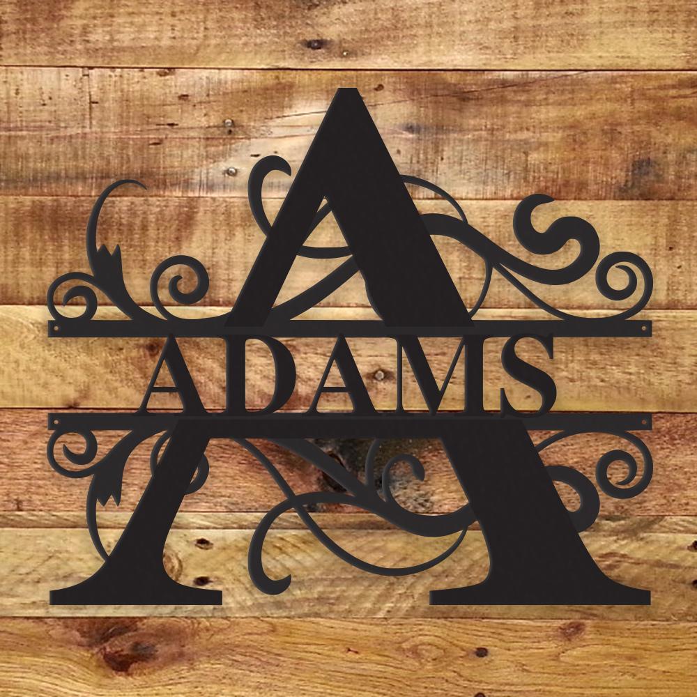 Fancy Monogram - Metal Wall Art/Decor - Shopping Warriors