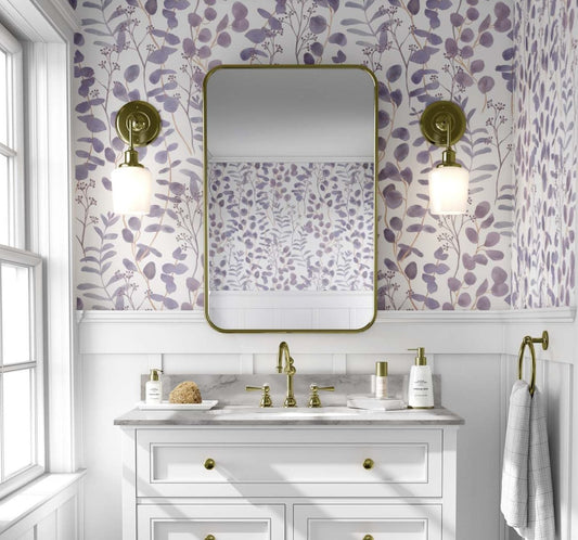 Lilac Eucalyptus Leaves Wallpaper