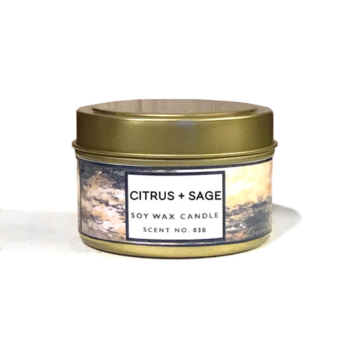 Citrus + Sage Soy Wax Candle - Shopping Warriors