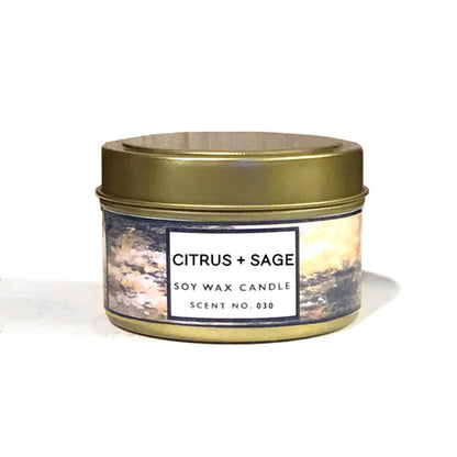 Citrus + Sage Soy Wax Candle - Shopping Warriors