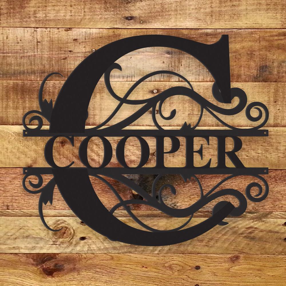 Fancy Monogram - Metal Wall Art/Decor - Shopping Warriors