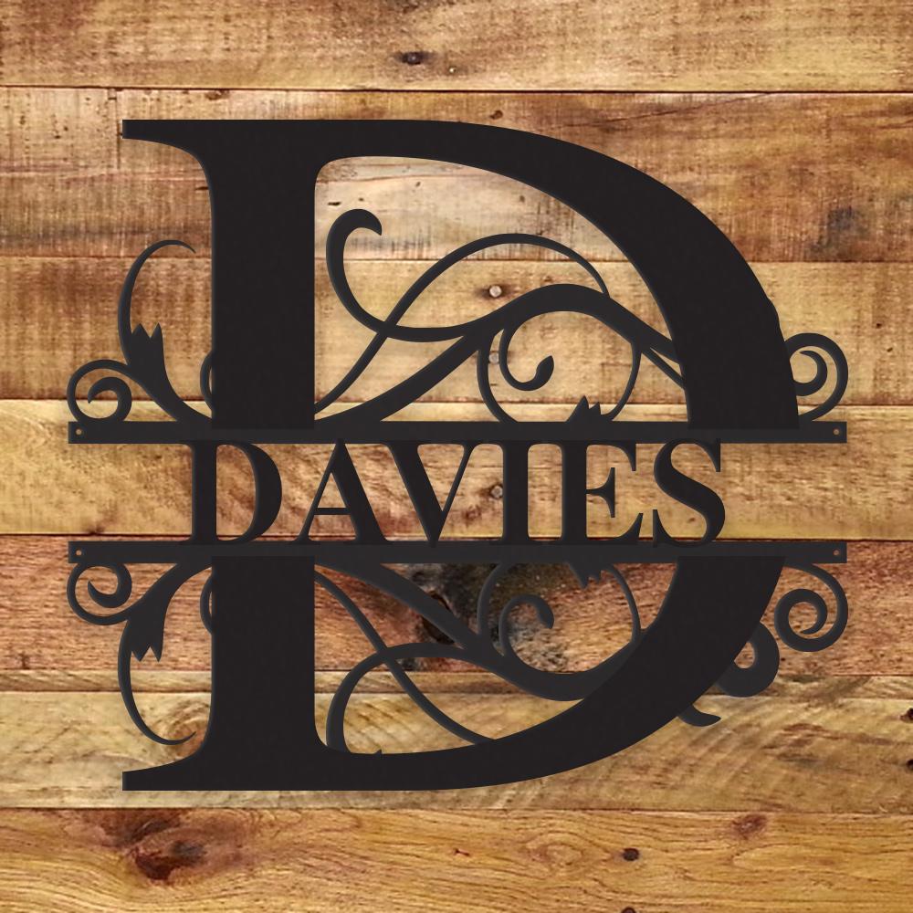 Fancy Monogram - Metal Wall Art/Decor - Shopping Warriors