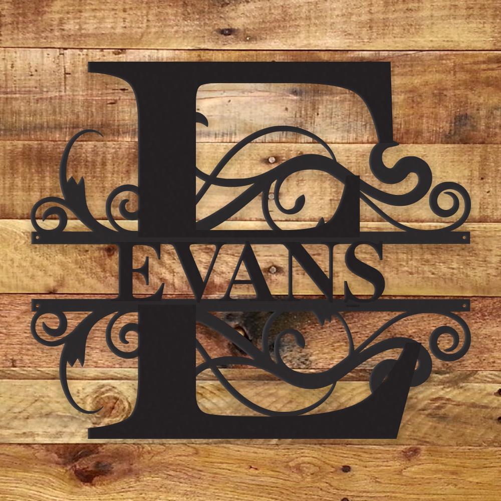 Fancy Monogram - Metal Wall Art/Decor - Shopping Warriors