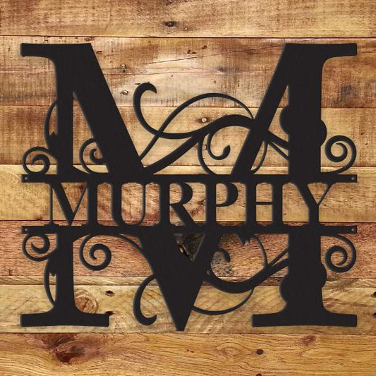 Fancy Monogram - Metal Wall Art/Decor - Shopping Warriors