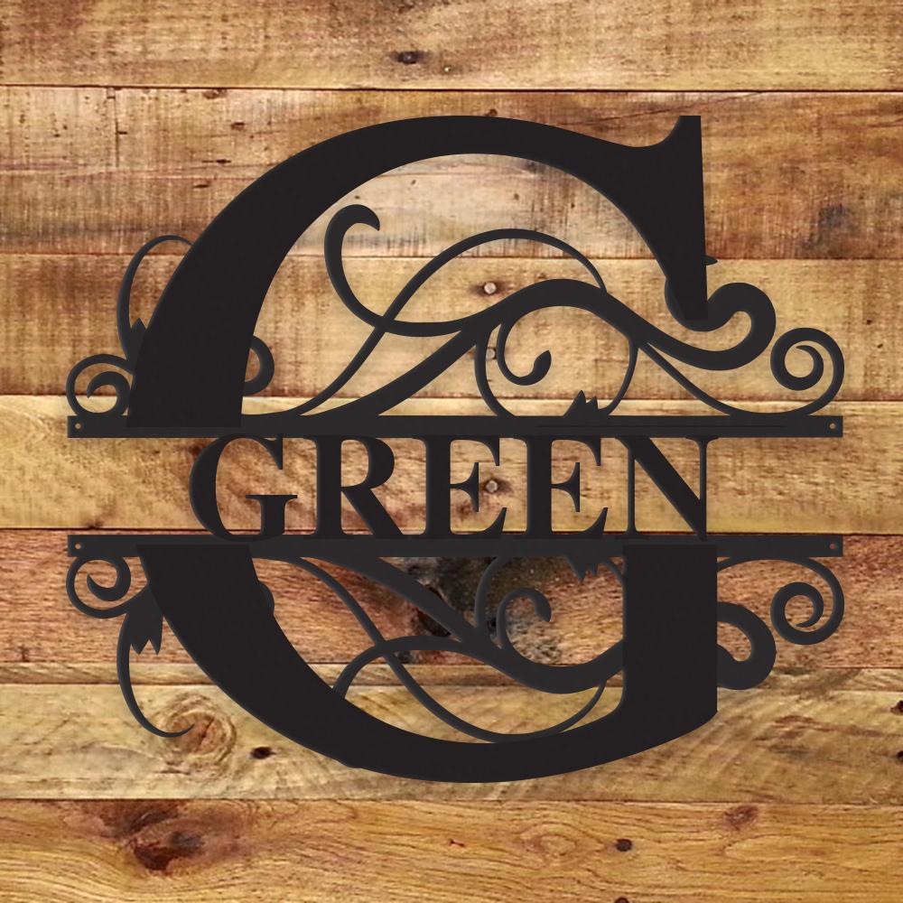 Fancy Monogram - Metal Wall Art/Decor - Shopping Warriors