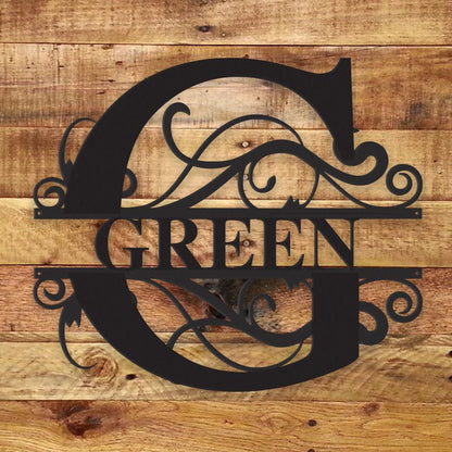 Fancy Monogram - Metal Wall Art/Decor - Shopping Warriors
