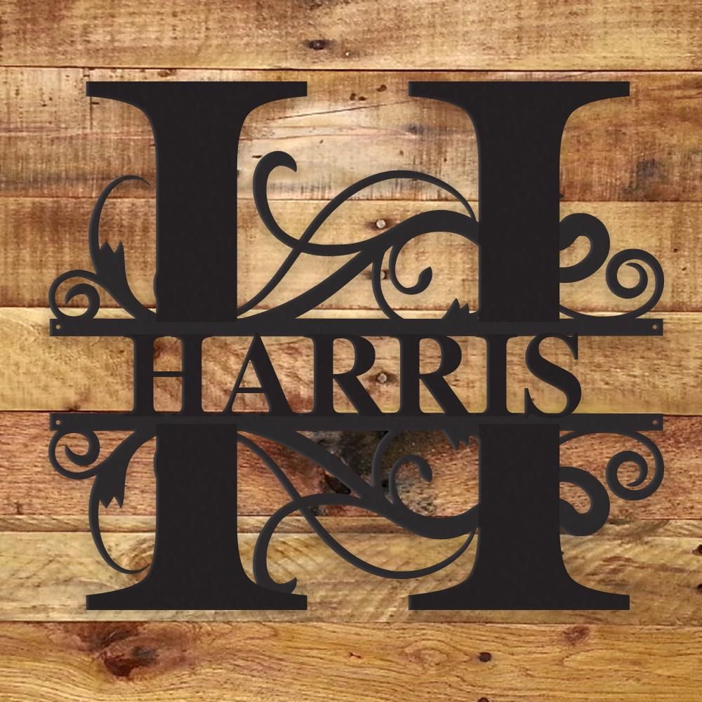 Fancy Monogram - Metal Wall Art/Decor - Shopping Warriors