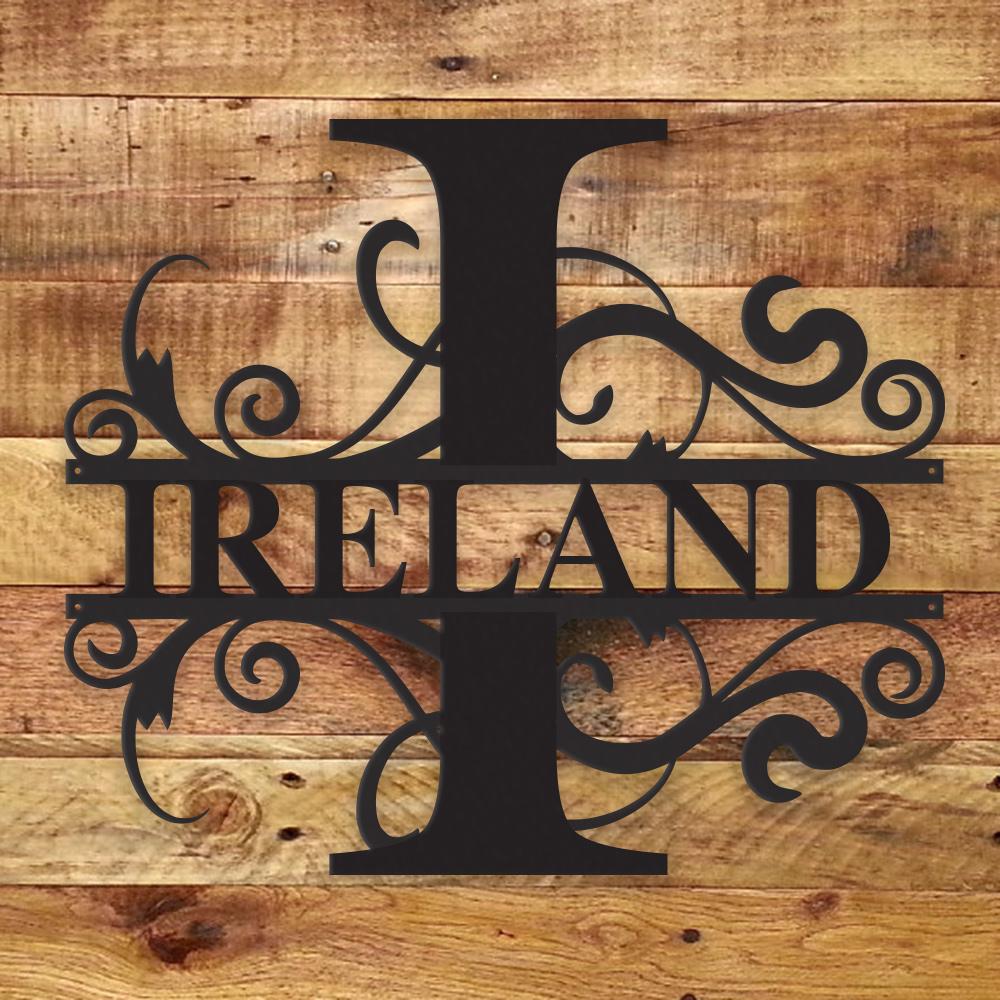 Fancy Monogram - Metal Wall Art/Decor - Shopping Warriors