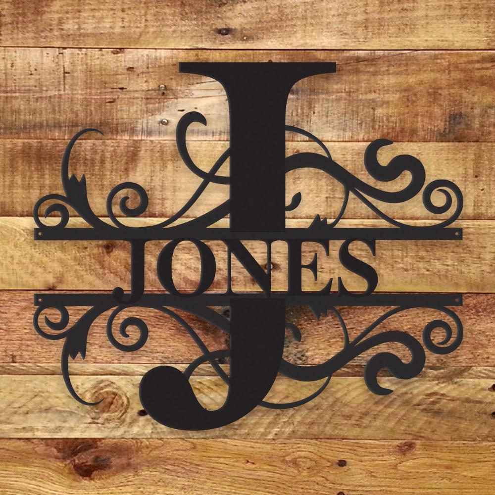 Fancy Monogram - Metal Wall Art/Decor - Shopping Warriors