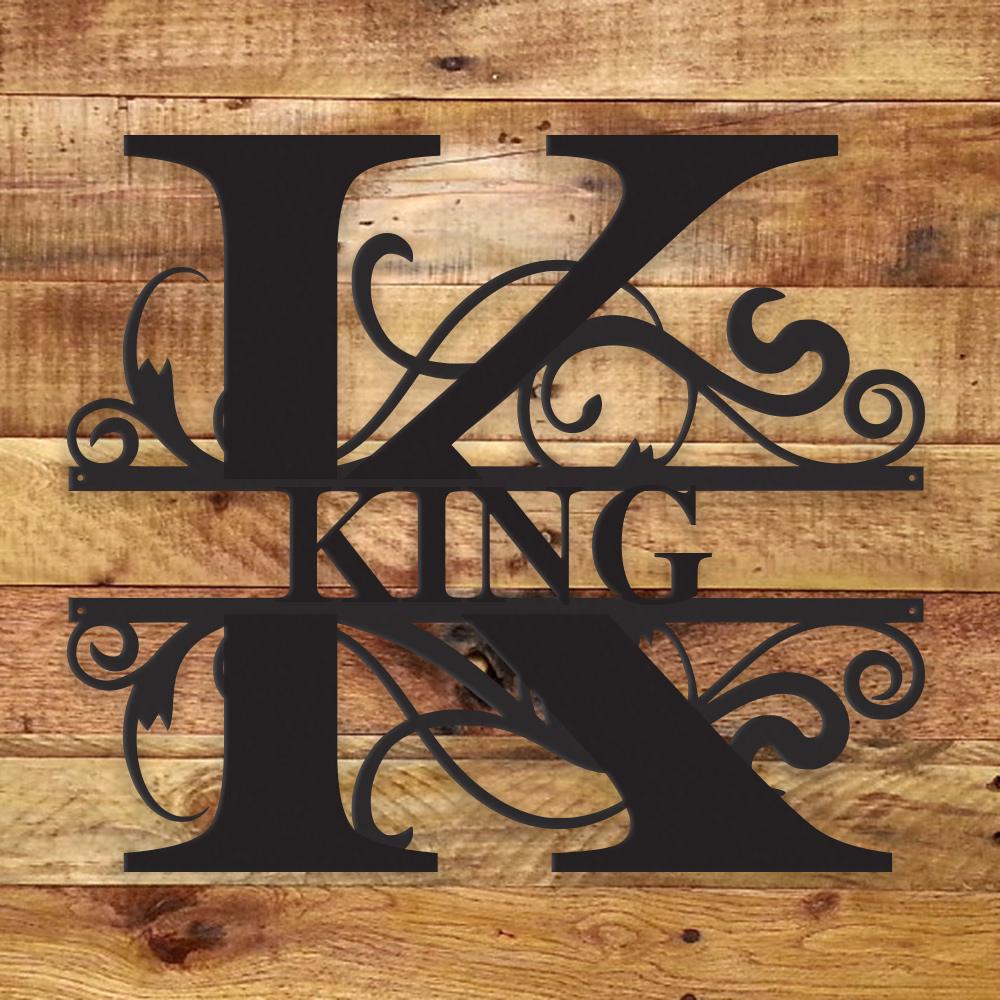 Fancy Monogram - Metal Wall Art/Decor - Shopping Warriors