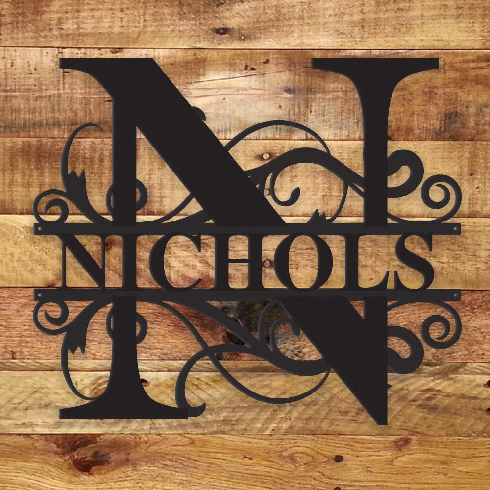 Fancy Monogram - Metal Wall Art/Decor - Shopping Warriors