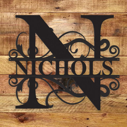 Fancy Monogram - Metal Wall Art/Decor - Shopping Warriors