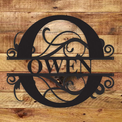 Fancy Monogram - Metal Wall Art/Decor - Shopping Warriors