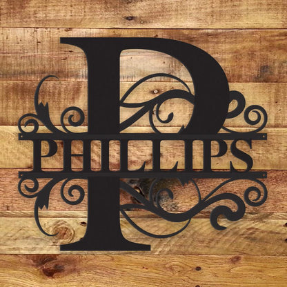 Fancy Monogram - Metal Wall Art/Decor - Shopping Warriors