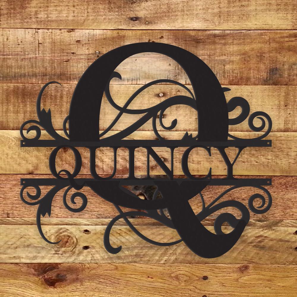 Fancy Monogram - Metal Wall Art/Decor - Shopping Warriors