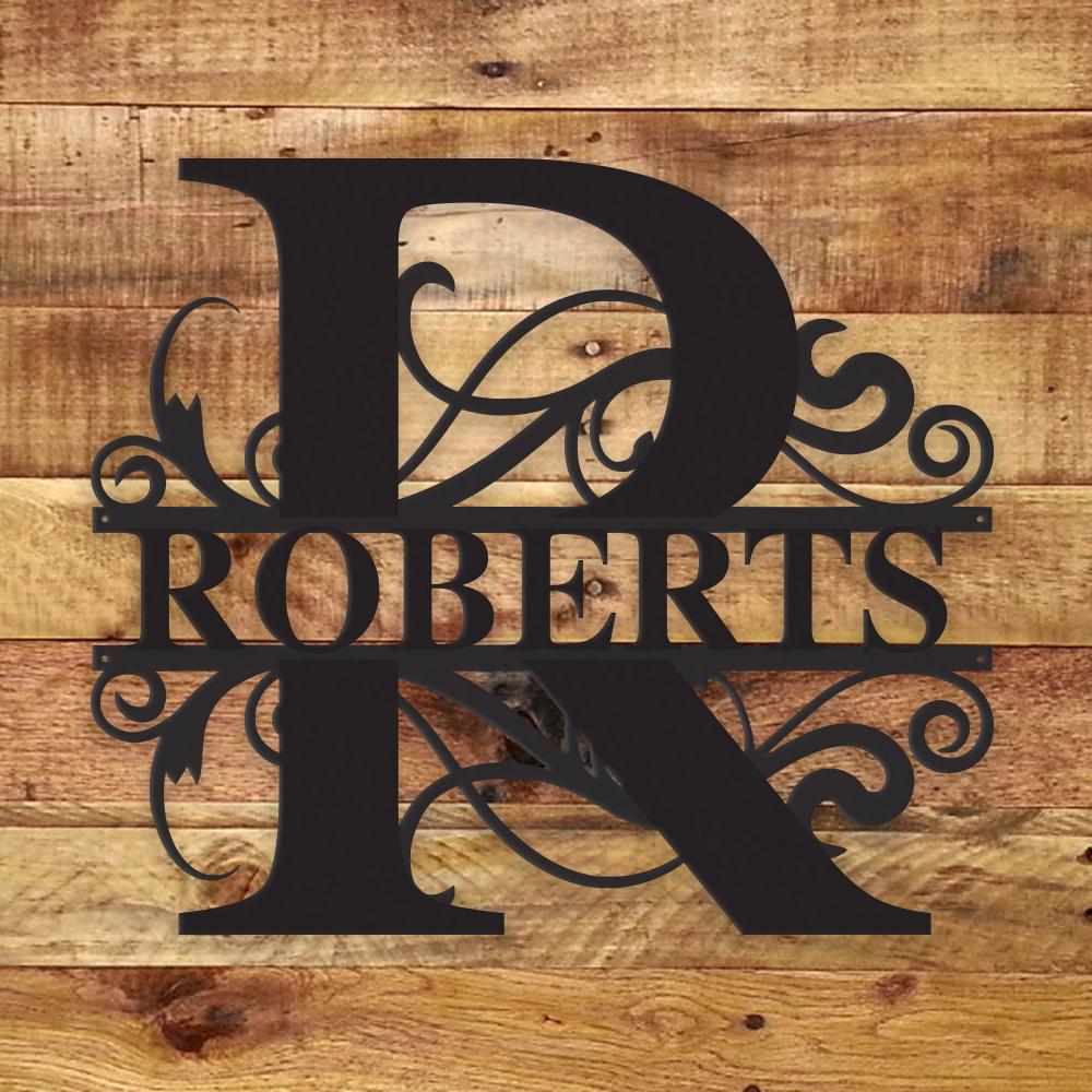 Fancy Monogram - Metal Wall Art/Decor - Shopping Warriors