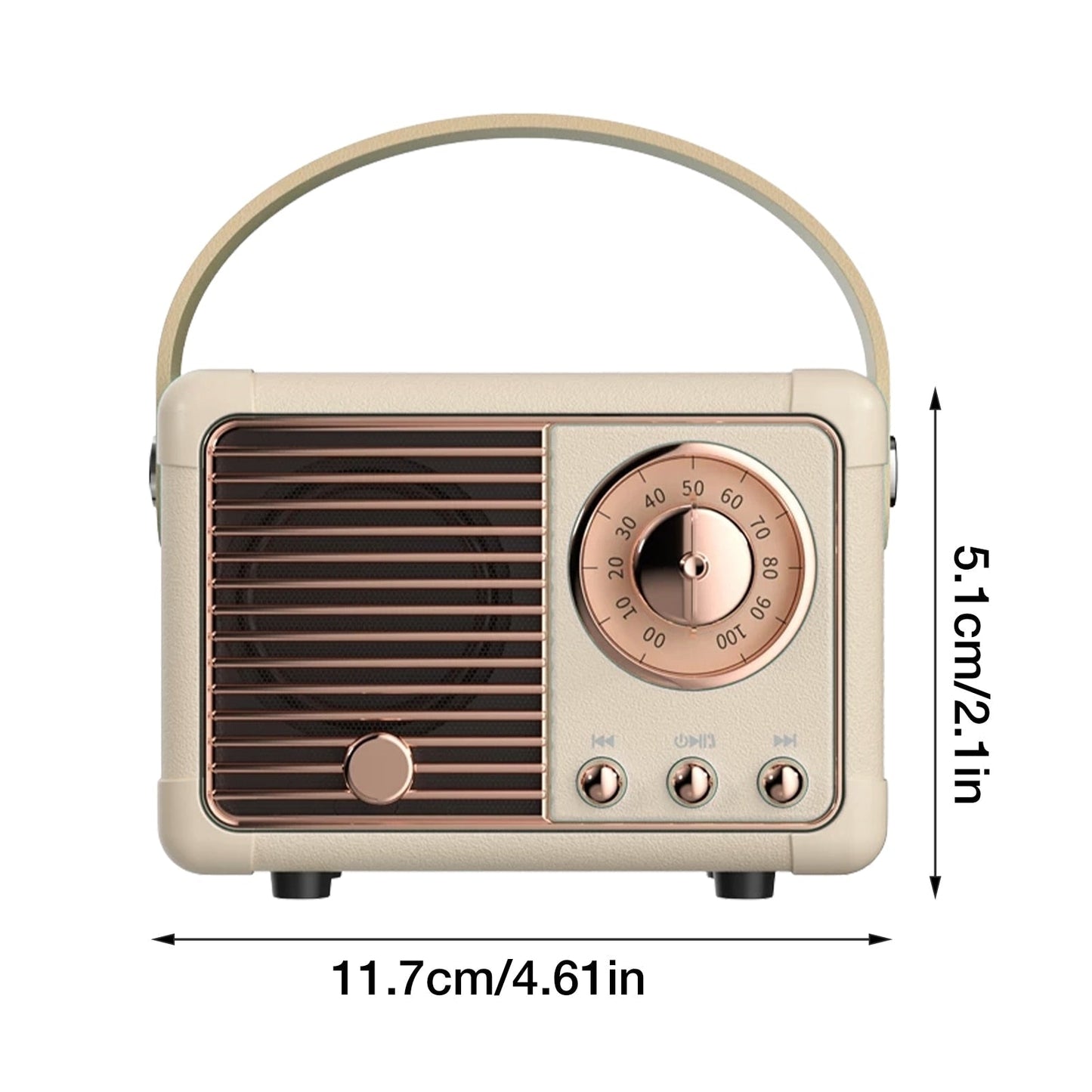 Bluetooth Compact Retro Speakers with Radio - Shopping Warriors