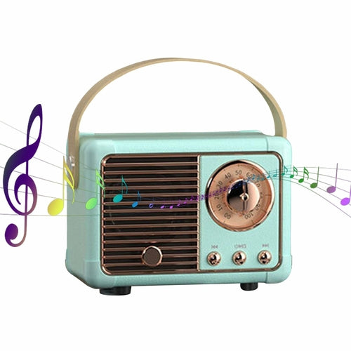 Bluetooth Compact Retro Speakers with Radio - Shopping Warriors