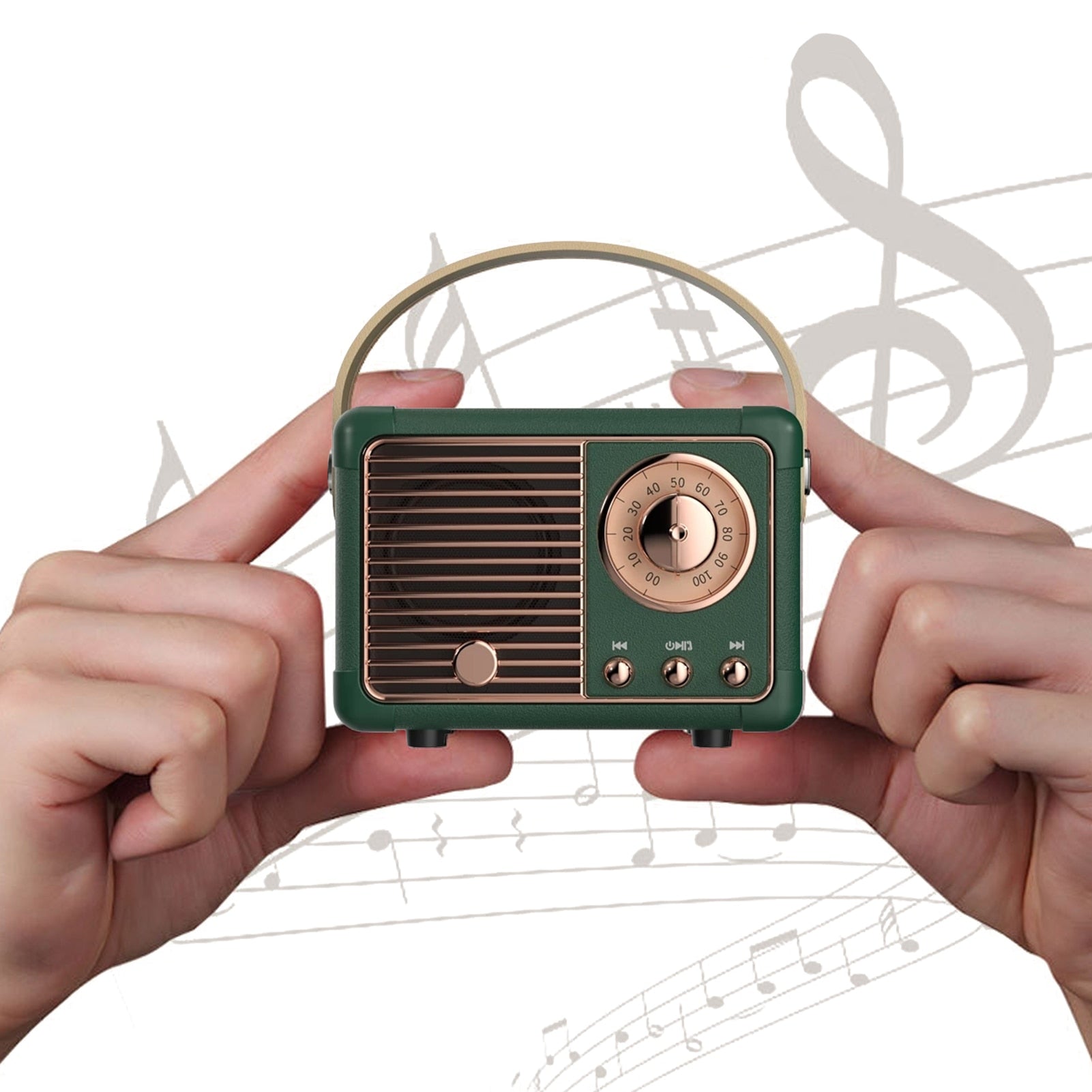 Bluetooth Compact Retro Speakers with Radio - Shopping Warriors