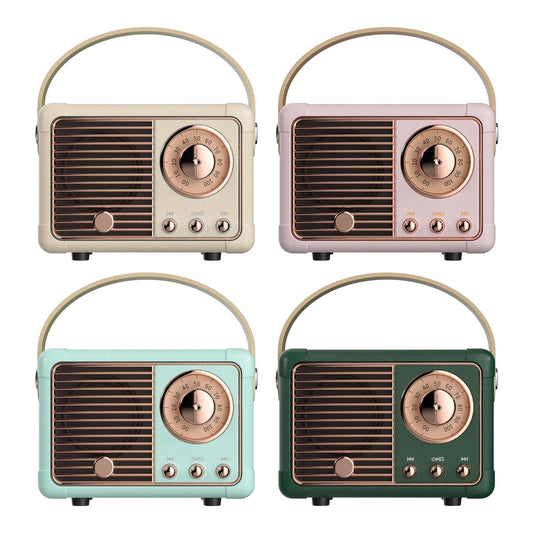 Bluetooth Compact Retro Speakers with Radio - Shopping Warriors